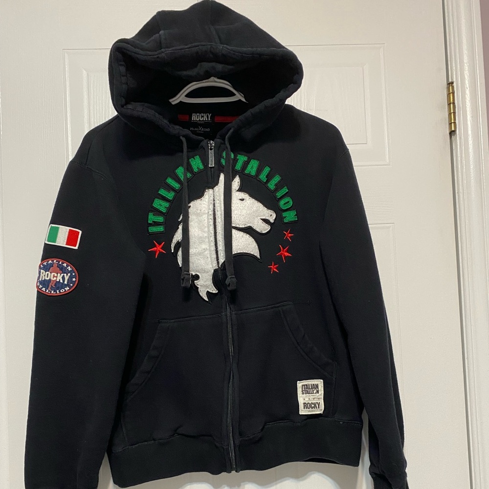 Marc Ecko Rocky Italian Stallion Hoodie Sweatshirt Size Med ( 137 A )